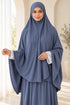Women’s Two-Piece Prayer Set with Short Khimar and Elastic Waist Skirt