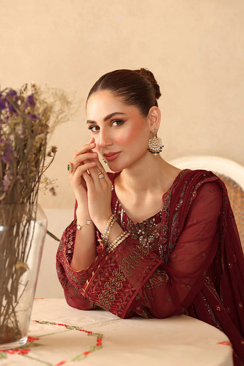 Ramsha Embroidered Chiffon Suit BB-204