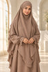 Yaqeen Women’s Abaya and Diamond-Cut Khimar Two-Piece Prayer Set
