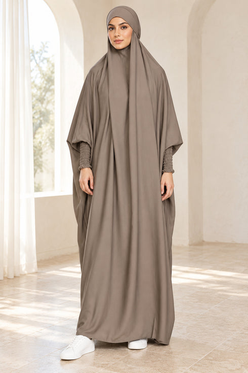 Ravent Women’s One-Piece Muslim Prayer Dress with Hijab
