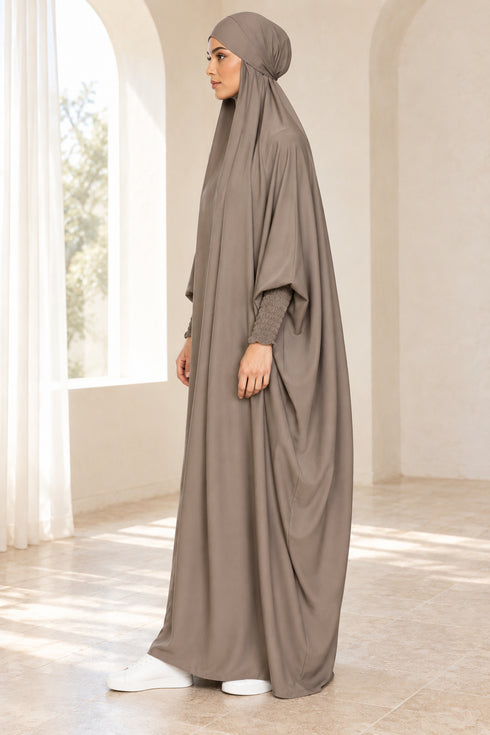 Ravent Women’s One-Piece Muslim Prayer Dress with Hijab