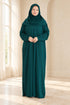 Women’s Muslim Prayer Dress Set with Hijab and Prayer Beads