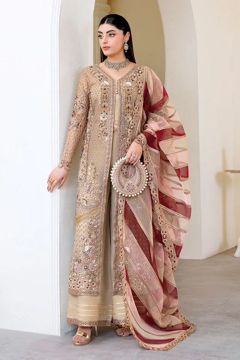 Ramsha Embroidered Organza Suit H-508