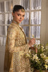 Afrozeh Emboridered Tissue Zari Suit Goldveil