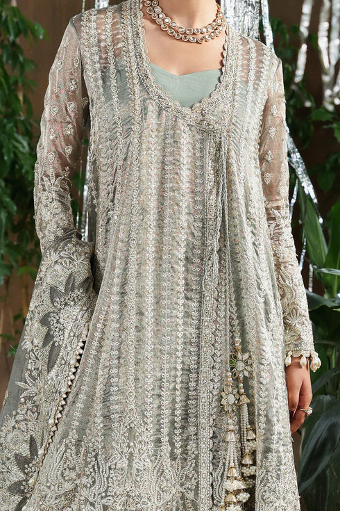 Afrozeh Emboridered Viscose Zari Suit Candlenight