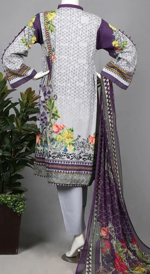 Rafia Luxury Printed Cambric 3 Piece Suit - DPC87