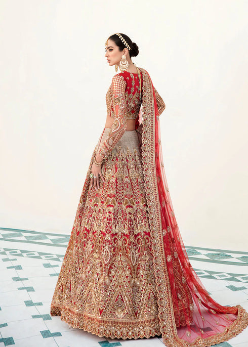 Embroidered Net Bridal Dress SALAMANDER