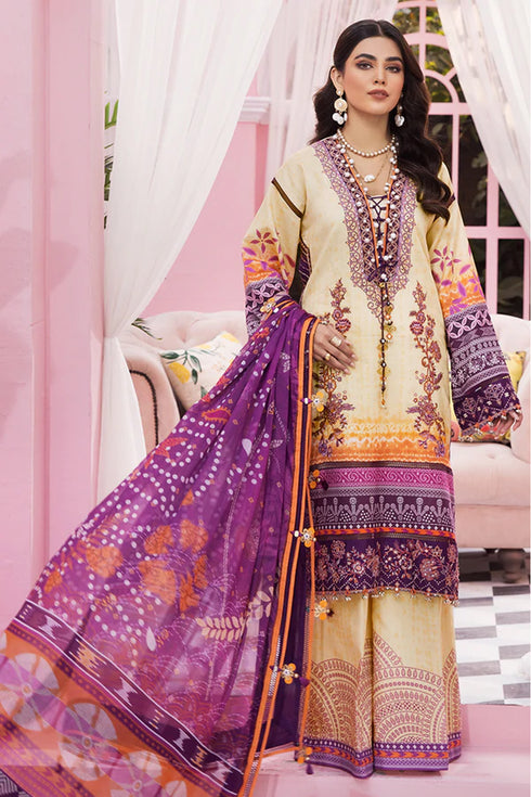 Anaya Embroidered Lawn 3 Piece suit SANJANA