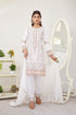 Haniya Embroidered Organza 3 Piece Suit H-12