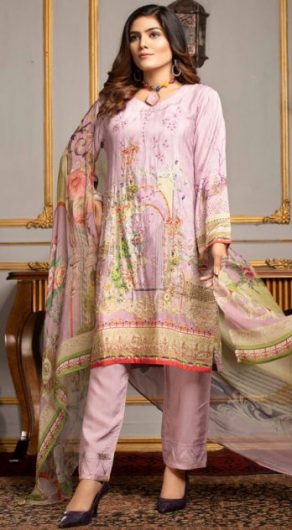 Zoon Embroidered Viscous 3 Piece Suit Design ZC-1226