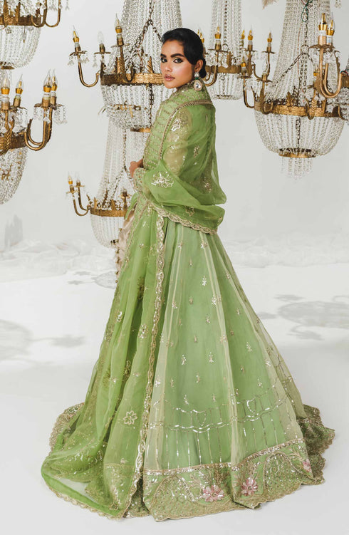 Embroidered Organza Bridal Dress MBM-0041