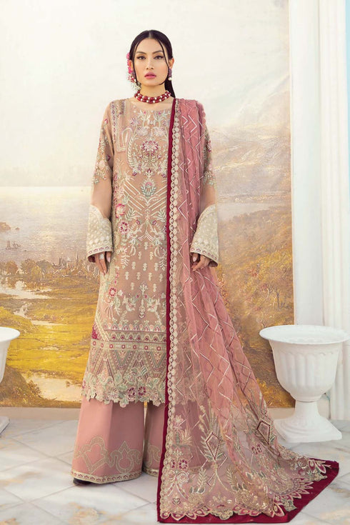 Iznik Embroidered Net 3 Piece suit ICC-08 Floral Oasis