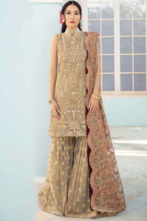 Iznik Embroidered Net 3 Piece suit ICC-06 Magestic dream