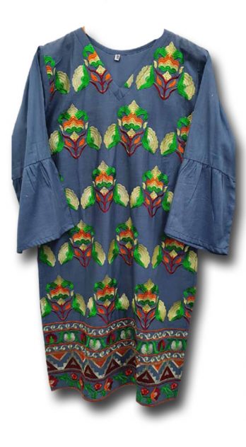 Creations Embroidered Cotton 1 Piece kurti Design B-330