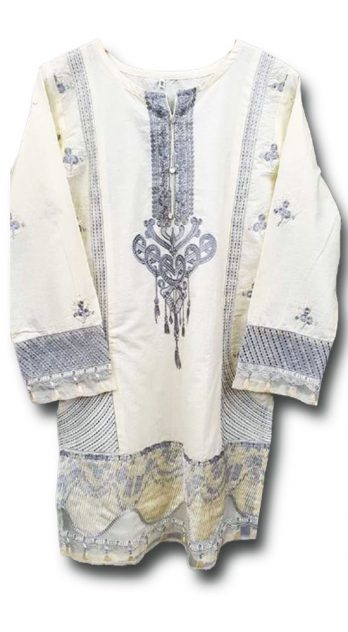 Creations Embroidered Cotton 1 Piece kurti Design B-344