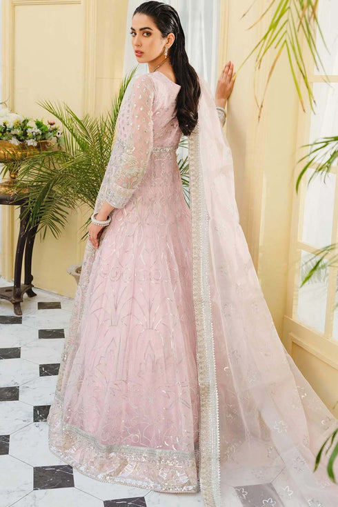 Maryum N Maria Embroidered Organza 3 Piece Suit Plush Pink