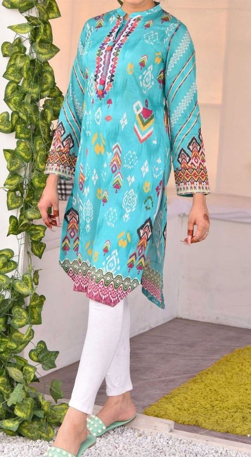 Rafia Digital Printed Lawn 1 Piece Kurti DPCK-52A
