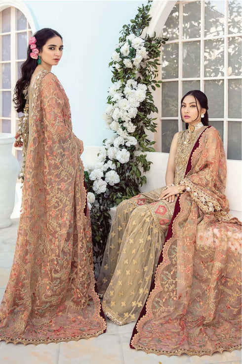 Iznik Embroidered Net 3 Piece suit ICC-06 Magestic dream