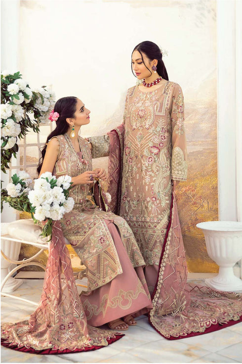 Iznik Embroidered Net 3 Piece suit ICC-08 Floral Oasis
