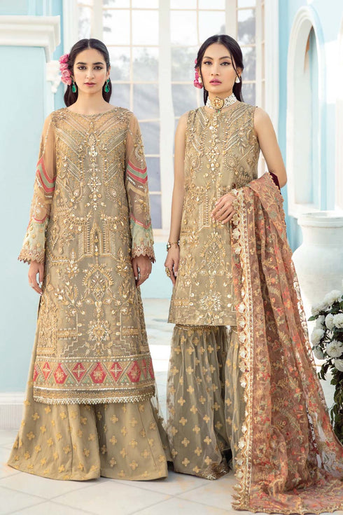 Iznik Embroidered Net 3 Piece suit ICC-06 Magestic dream