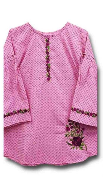 Creations Embroidered Cotton 1 Piece kurti Design B-334