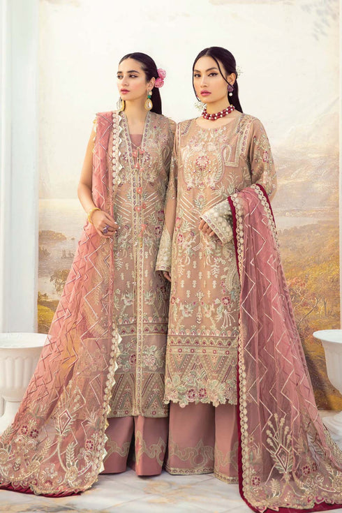 Iznik Embroidered Net 3 Piece suit ICC-08 Floral Oasis