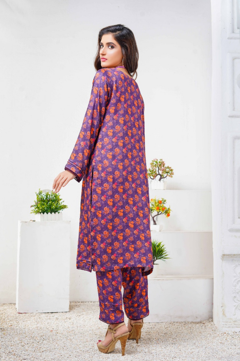 Bin Saeed Printed Marina Twill 2 Piece Suit BS04 Babus Clothing