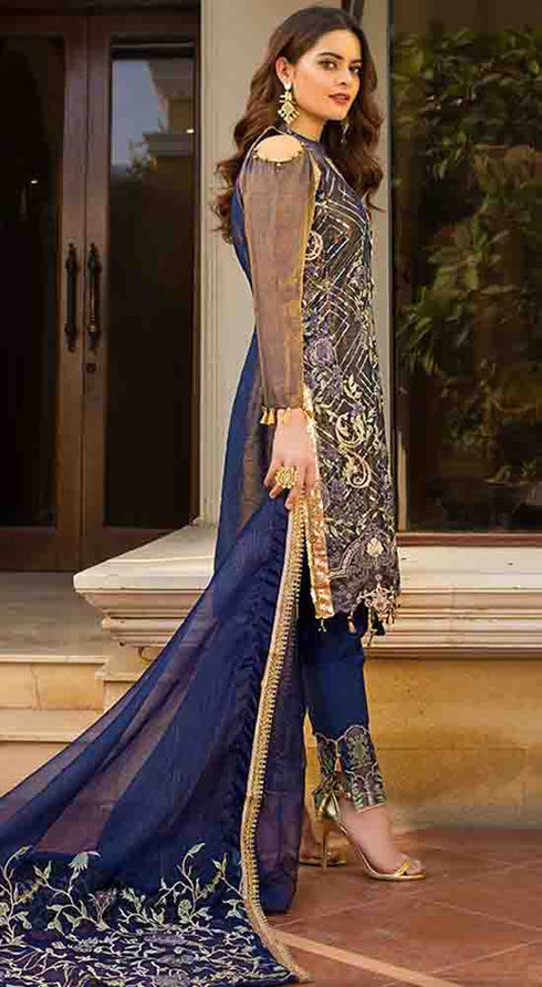 Alzohaib Embroidered Organza 3 Piece Suit AZF-WD'21 06