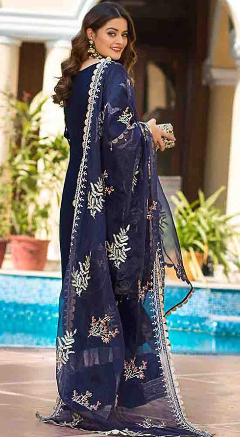 Alzohaib Embroidered Organza 3 Piece Suit AZF-WD'21 03