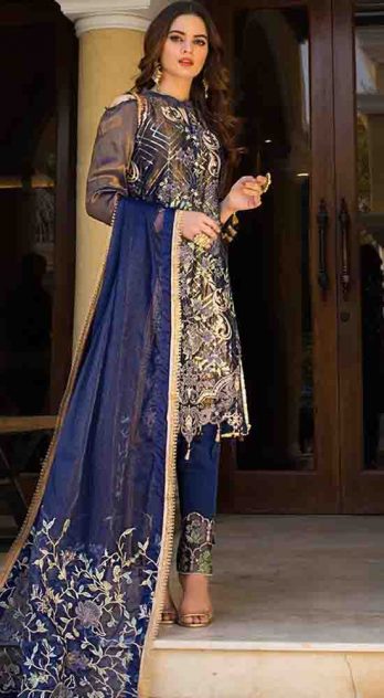 Alzohaib Embroidered Organza 3 Piece Suit AZF-WD'21 06