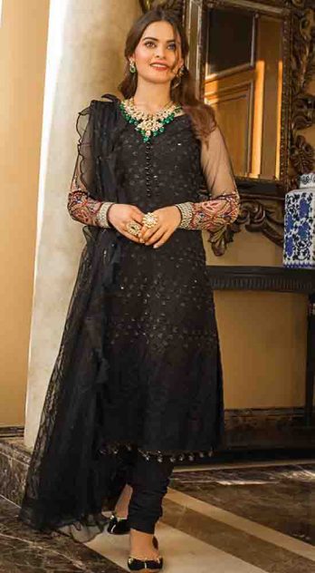 Alzohaib Embroidered Organza 3 Piece Suit AZF-WD'21 02