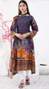 Esha 3 Pcs Frock Digital Printed Lawn with Chiffon Dupatta - BE110