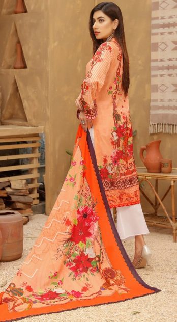 Esha Printed Lawn 3 Piece Suit - BE107