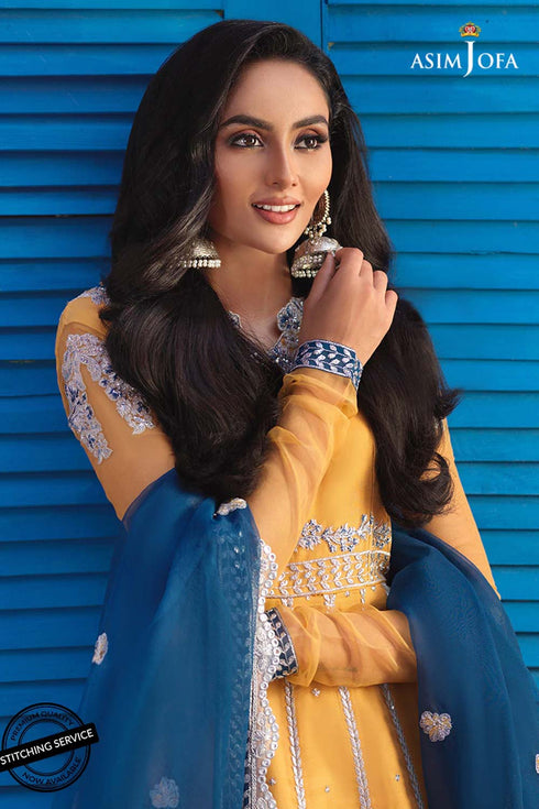 Asim Jofa Embroidered Organza 3 Piece Suit AJFC-61