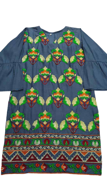 Creations Embroidered Cotton 1 Piece kurti Design B-330