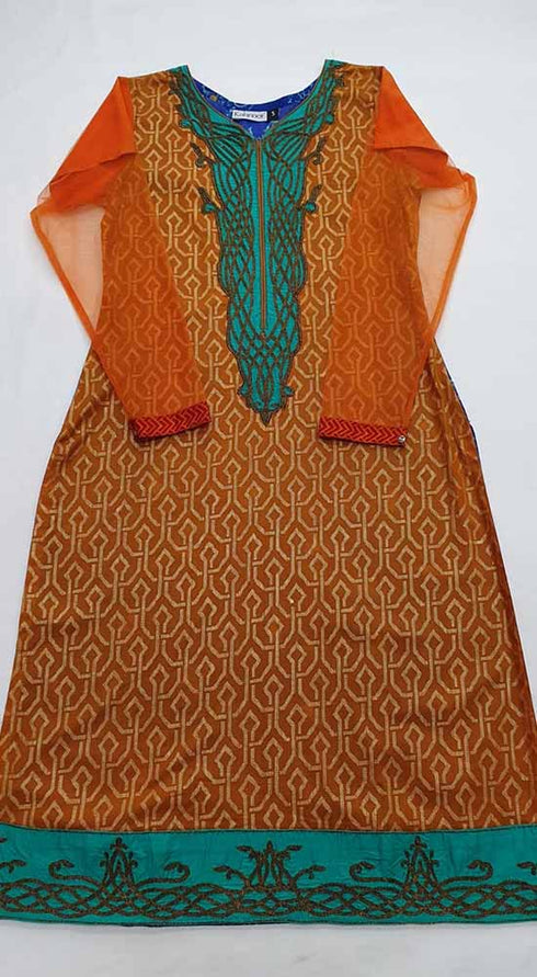 Creations Embroidered Cotton 1 Piece kurti Design B-352