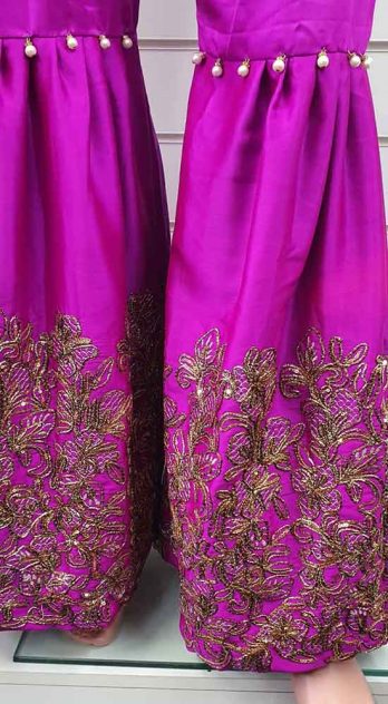 Creations Embroidered Silk 1 piece sharara Design B-382