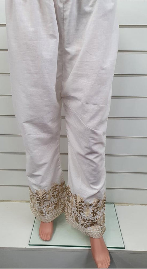 Creations Embroidered Cotton 1 piece Trouser Design B-422