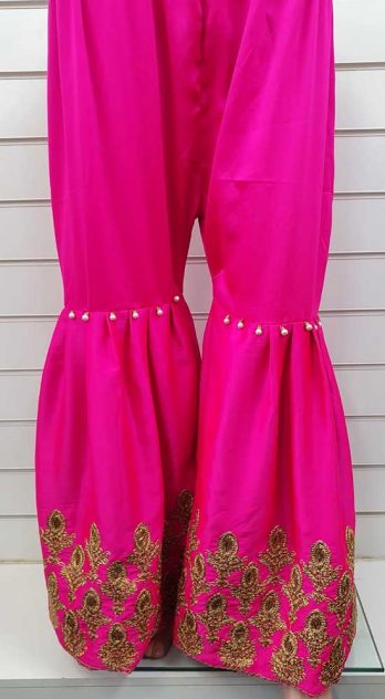 Creations Embroidered Silk 1 piece sharara Design B-375