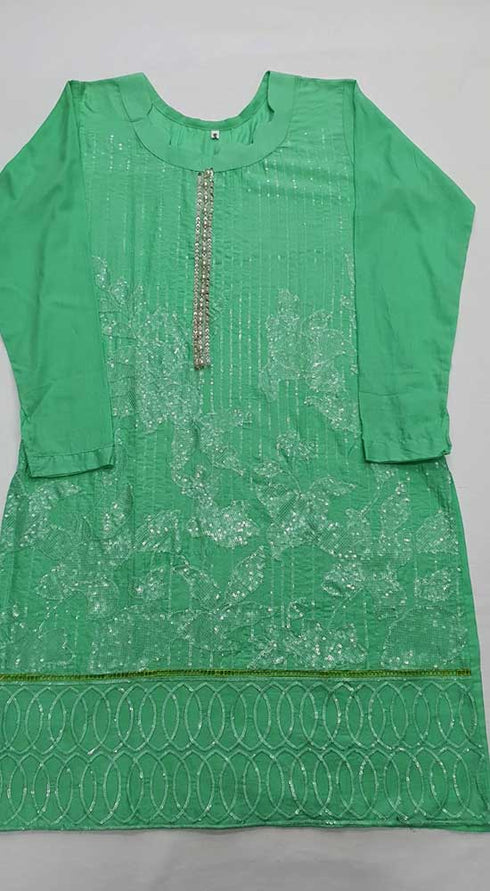 Creations Embroidered Cotton 1 Piece kurti Design B-349