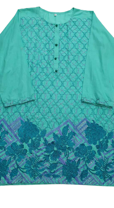 Creations Embroidered Cotton 1 Piece kurti Design B-348
