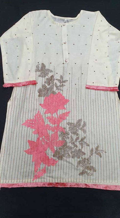 Creations Embroidered Cotton 1 Piece kurti Design B-346