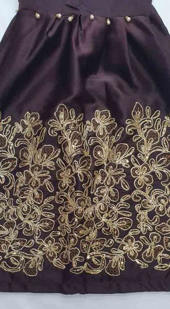 Creations Embroidered Silk 1 piece sharara Design B-384