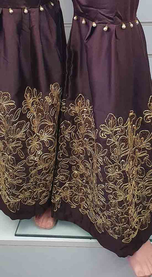 Creations Embroidered Silk 1 piece sharara Design B-384