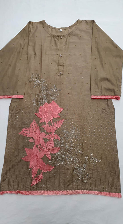 Creations Embroidered Cotton 1 Piece kurti Design B-347