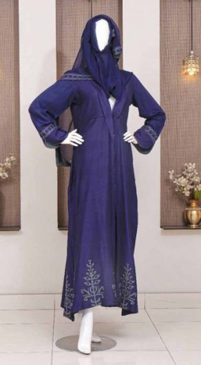 Rafia Embroidered Viscose 2 Piece Abaya G227