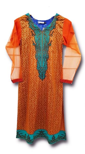 Creations Embroidered Cotton 1 Piece kurti Design B-352