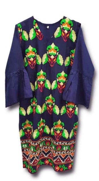 Creations Embroidered Cotton 1 Piece kurti Design B-350