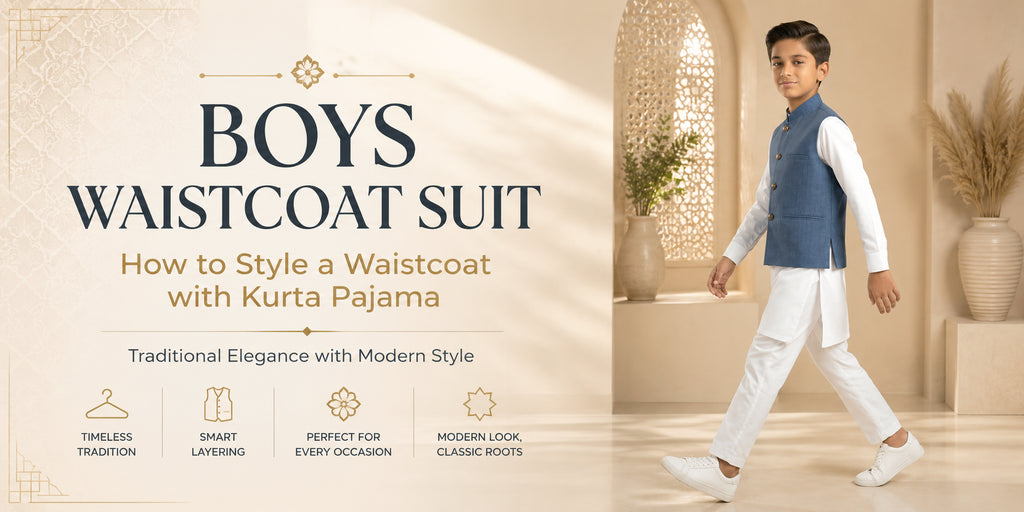 How to Style a Boys Waistcoat with Kurta Pajama