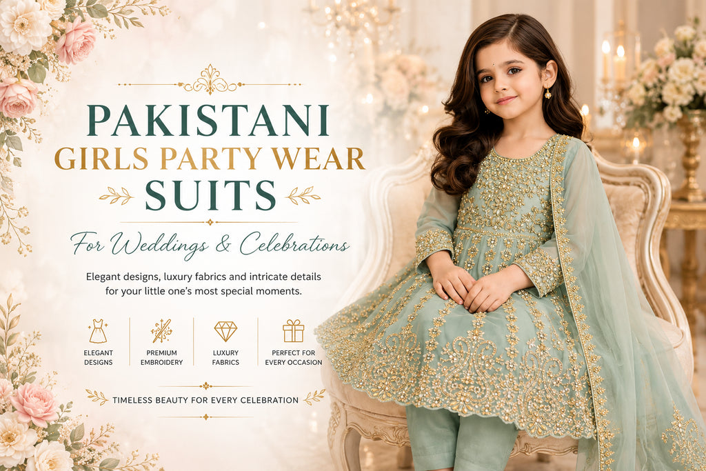 Pakistani Girls Party Wear Suits for Weddings and Celebrations